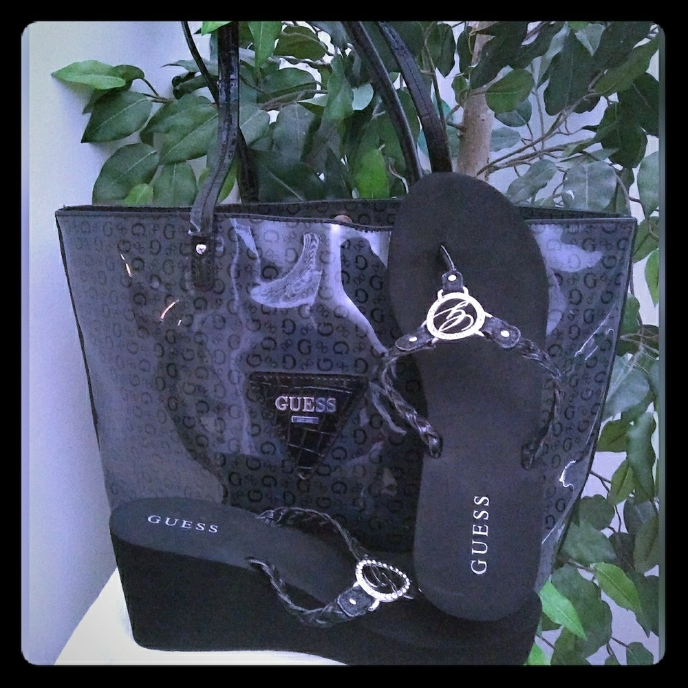 Guess Sandals & Neverfull Bag Bundle